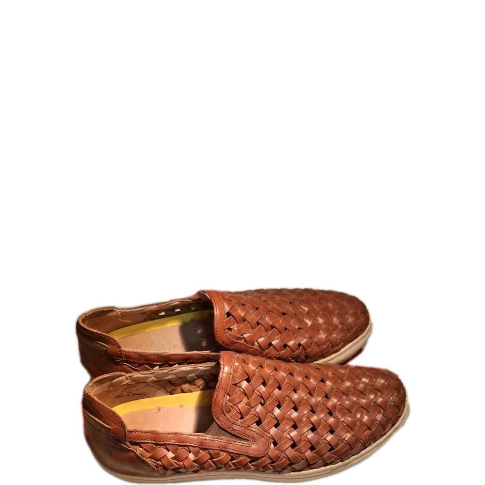 Donald J Pliner Tan Woven Loafers Size 11